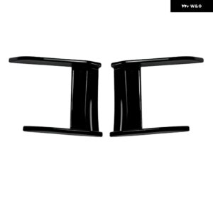 2枚 車フロントサイドウィンドナイフ ステッカー BMW 1シリーズ F40 Mスポーツ 118I 120I MP 2019+ フロントウィンドブレードスポイラー 外装 トリム - Gloss Black