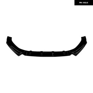 アウディ Q5 FY SLINE 2018-2020 車用フロント バンパー リップ フロントロアスポイラー 光沢ブラック ABS 外装 ガード 装飾 カスタム - Gloss Black