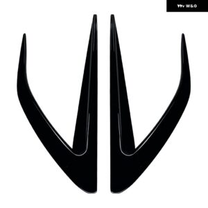 マツダ MX-5 ミアータ ND 2016+ 車用フロント バンパー サイドウィンドナイフ ステッカー 自動車用フロントブレード 外装 ガード 装飾 アクセサリー - Gloss Black