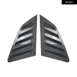 車用リアサイドウィンドウルーバー通気口 フロントガラス 装飾 カバー アウディ A3 S3 8V ハッチバック 2014-2020 2枚入り オートガード ステッカー - Carbon Look