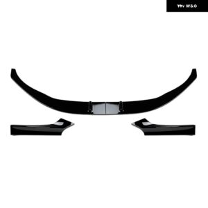 車用フロント バンパー リップ フロントコーナースポイラー ディフューザー キット BMW 2シリーズ F22 F23 Mスポーツ MP 2015-2019 外装 ガード 装飾 - Gloss Black Set