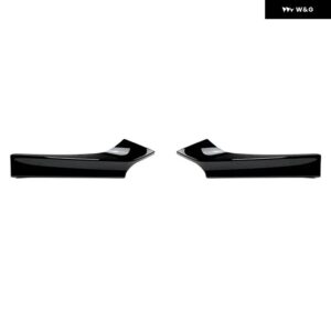 車用フロント バンパー リップ フロントコーナースポイラー ディフューザー キット BMW 2シリーズ F22 F23 Mスポーツ MP 2015-2019 外装 ガード 装飾 - Gloss Black Corner