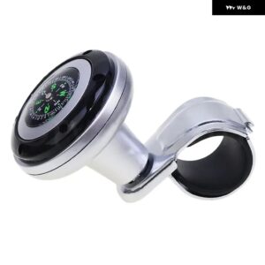 車用 ステアリングホイール ロータリーノブ ブースター スピナー ハンドル ボール 汎用 アシスタント 手動回転ハンド コントロール 自動車アクセサリー - black