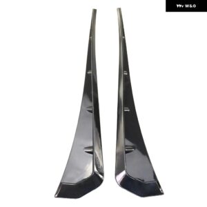 汎用 カーサイドフェンダーエアフローウィングベントカバー 1組車体モールディング トリム 装飾 自動車 外装 アクセサリー - Glossy black