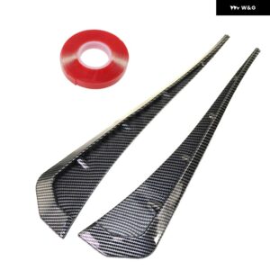 汎用 カーサイドフェンダーエアフローウィングベントカバー 1組車体モールディング トリム 装飾 自動車 外装 アクセサリー - Carbon Fiber Look