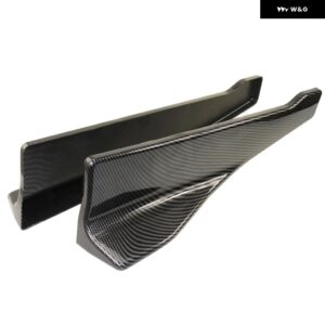 汎用 48CM 長さ 車 サイドスカート バンパー スポイラー スプリッター プロテクター 傷防止 BMW F20 E90 アウディ A3 A4 Q5 アクセサリー - Carbon fiber pattern