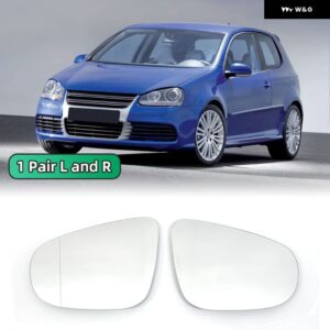 VW GOLF 5 MK5 2003 - 2008 JETTA PASSAT B6 2006-2009 左右ドアサイドヒーター付きウィングミラー ガラスリアビュープレート - 1 right and 1 Left