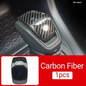 トヨタ RAV4 2019 - 23 RAV 4 XA50 ハイブリッド インテリア アクセサリー 車用 ギア シフト ノブ ギアヘッドカバー トリム ステッカー - carbon fiber