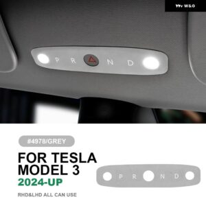 テスラ モデル3 ハイランド 2024年以降 イタリアントップ スエード 読書灯 フレーム トリム ステッカー 装飾 車内アクセサリー - 4978 Highland
