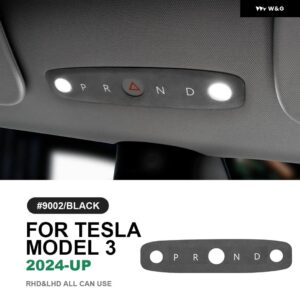 テスラ モデル3 ハイランド 2024年以降 イタリアントップ スエード 読書灯 フレーム トリム ステッカー 装飾 車内アクセサリー - 9002 Highland