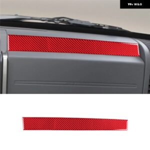 ジープ リバティ 2008 - 12 アクセサリー 車内 カーボン トリム ステッカー レッド - Type 5