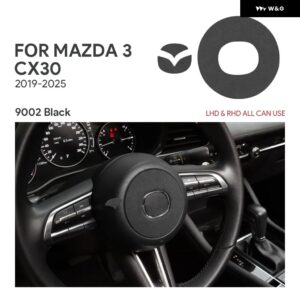 トップスエード トリム LHD RHD ステッカー マツダ 3 アクセラ CX-30 2019 - 24 2025 カーセンター コンソール ギア シフト パネル - Black LHD RHD