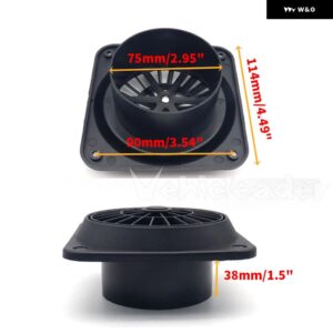 60MM 75MM 90MM 車用ディーゼルヒーターコンディショナーダクト エアベント アウトレット ファン付きブラックEBERSPACHER PROPEX車 トラック - 75mm