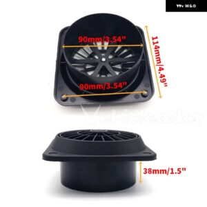 60MM 75MM 90MM 車用ディーゼルヒーターコンディショナーダクト エアベント アウトレット ファン付きブラックEBERSPACHER PROPEX車 トラック - 90mm