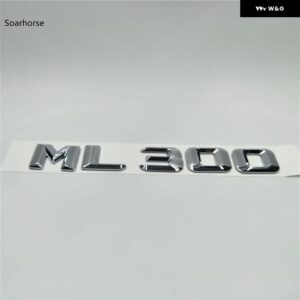 オート ステッカー W166 W164 ML55 ML63 ML250 ML280 ML300 ML320 ML350 リアテールロゴ文字 デカール バッジエンブレム - ML300