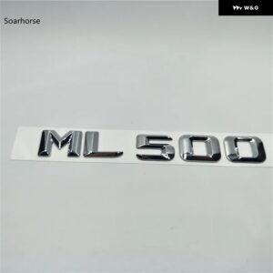 オート ステッカー W166 W164 ML55 ML63 ML250 ML280 ML300 ML320 ML350 リアテールロゴ文字 デカール バッジエンブレム - ML500