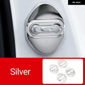 トヨタ RAV4 XA50 2019 - 24 RAV 4 ハイブリッド カードアロックバックル トリム カバー 錆アクセサリー - Silver