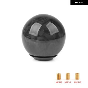 スタイル 汎用 オーバル/球状カーボン マニュアル ギア シフト ノブ3 アダプター 付きほとんど車 装飾 クラシック - WGZ-YX