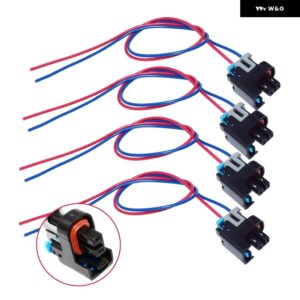 PT2135 燃料 インジェクター コネクタワイヤー ハーネス 2ウェイ 2ピン 88988814 GM サターン ハマー GMC 575356 1P1575 1/4/6/8個 - 4 PCS