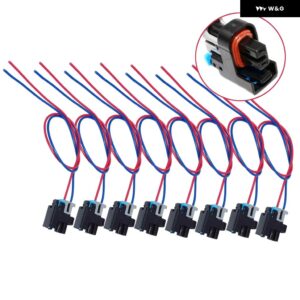 PT2135 燃料 インジェクター コネクタワイヤー ハーネス 2ウェイ 2ピン 88988814 GM サターン ハマー GMC 575356 1P1575 1/4/6/8個 - 8 pcs