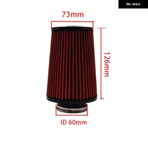 60MM 70MM エア フィルター 高フロー コールドエアインテーク 汎用 フィルター 車両用エア フィルター カーアクセサリー - ID 60mm