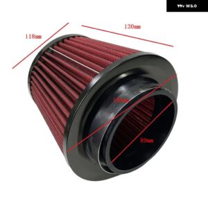 60MM 70MM エア フィルター 高フロー コールドエアインテーク 汎用 フィルター 車両用エア フィルター カーアクセサリー - 1102　ID-89mm