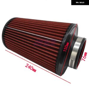 60MM 70MM エア フィルター 高フロー コールドエアインテーク 汎用 フィルター 車両用エア フィルター カーアクセサリー - 1411ID-76