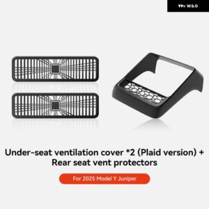 テスラ モデル3 Y ハイランド ジュニパー 2025 シート下リア エアベント カバー アンチブロック リア アウトレット グリル - Model Y Juniper2
