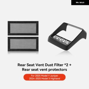 テスラ モデル3 Y ハイランド ジュニパー 2025 シート下リア エアベント カバー アンチブロック リア アウトレット グリル - M3 Y Highland