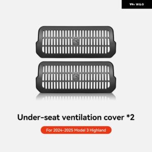 テスラ モデル3 Y ハイランド ジュニパー 2025 シート下リア エアベント カバー アンチブロック リア アウトレット グリル - Model 3 Highland