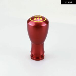 95MM 汎用 レーシング5速カーギア シフター ノブ マニュアル トランス ミッション オートマチック 合金 ギア シフト ノブ シフト レバー - red