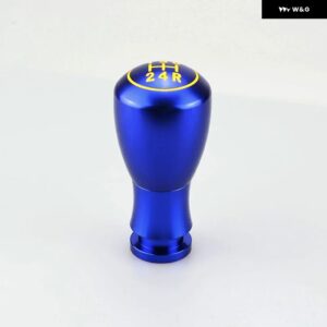 95MM 汎用 レーシング5速カーギア シフター ノブ マニュアル トランス ミッション オートマチック 合金 ギア シフト ノブ シフト レバー - blue