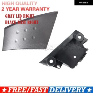 グレー インナーハンドルカバー ドアバックル ハンドカバー ドア アームレスト ベース ブラック プジョー 107 トヨタ アイゴ シトロエン C1 2005-2009 車 - Right gray lid kit