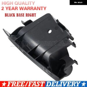 グレー インナーハンドルカバー ドアバックル ハンドカバー ドア アームレスト ベース ブラック プジョー 107 トヨタ アイゴ シトロエン C1 2005-2009 車 - black base right