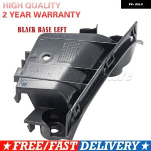 グレー インナーハンドルカバー ドアバックル ハンドカバー ドア アームレスト ベース ブラック プジョー 107 トヨタ アイゴ シトロエン C1 2005-2009 車 - black base left