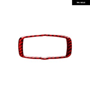 カーボン ヘッドライト スイッチ フレーム ステッカー 5シリーズ E60 E70 E71 X5 X6 2005-2011 カー スタイリング アクセサリー - red