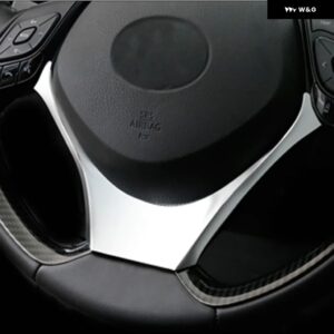 トヨタ CHR C-HR 2016-2020 ABS カー ステアリングホイール ボタン フレーム カバー トリム インテリア カーアクセサリー - Silver