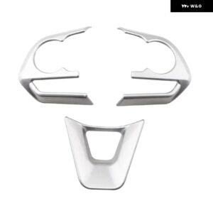 トヨタ RAV4 XA50 / カローラ E210 / カローラ クロス 2019 -2024 車用 ステアリングホイール ボタン パネル カバー トリム ステッカー アクセサリー - ABS Silver