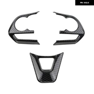 トヨタ RAV4 XA50 / カローラ E210 / カローラ クロス 2019 -2024 車用 ステアリングホイール ボタン パネル カバー トリム ステッカー アクセサリー - ABS carbon fibre