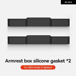 テスラ モデル3 ハイランド 2025 2024 アームレスト ボックス 静音 衝撃吸収 シリコン パッド 車用 バッファー プロテクター アクセサリー - 2PCS