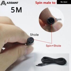 6M/10Mメーター 4PIN/5PIN 車用RCA カーリバースリアビュー パーキング カメラ ビデオ 延長 ケーブル 2.5MMジャック - 5pin male-female