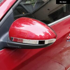 ステンレス 車バックミラー 装飾 ストリップカバー トリム カー スタイリング シボレー クルーズ2016-2018アクセサリー - silver 2pc