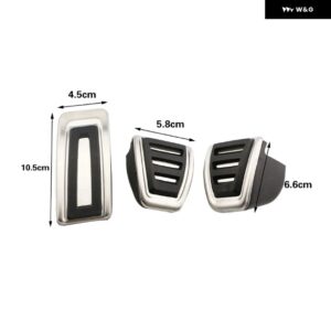 アウディ A3 8V 2013 - 21 車用ペダル ステンレス ガスブレーキ フットレスト ペダル カバー - MT Without Rest