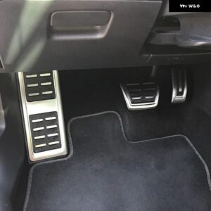 アウディ A3 8V 2013 - 21 車用ペダル ステンレス ガスブレーキ フットレスト ペダル カバー - AT With Rest