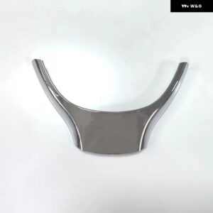 ABS ステアリングホイール ボタン フレーム ステッカー トリム BMW 5 7シリーズ 2010-2017 カーアクセサリー - Low silver