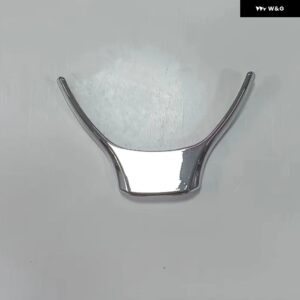 ABS ステアリングホイール ボタン フレーム ステッカー トリム BMW 5 7シリーズ 2010-2017 カーアクセサリー - High silver