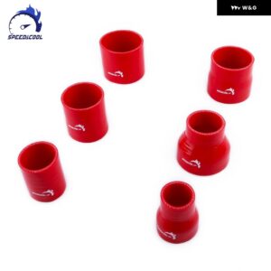 シリコン チューブ ホース インタークーラー ターボ 吸気 パイプ カプラーホース 汎用 ストレート 複数サイズ レッド 長さ76MM - 45mm