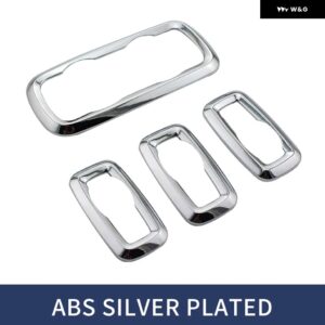 ABSクロームウィンドウリフタースイッチデコレーション パネル カバー トリム ステッカー フォード エコスポーツフィエスタMK7アクセサリー - ABS Silver