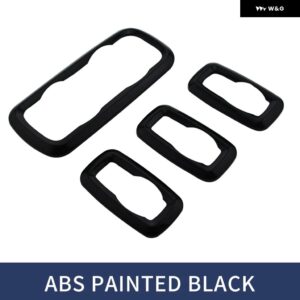 ABSクロームウィンドウリフタースイッチデコレーション パネル カバー トリム ステッカー フォード エコスポーツフィエスタMK7アクセサリー - ABS painted black