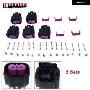 G-M E85 フレックス燃料センサーコネクタピグテール ワイヤー付き ワイヤーなし 燃料組成エタノール 13577394 13577379 13577429 - 5 Sets no wire